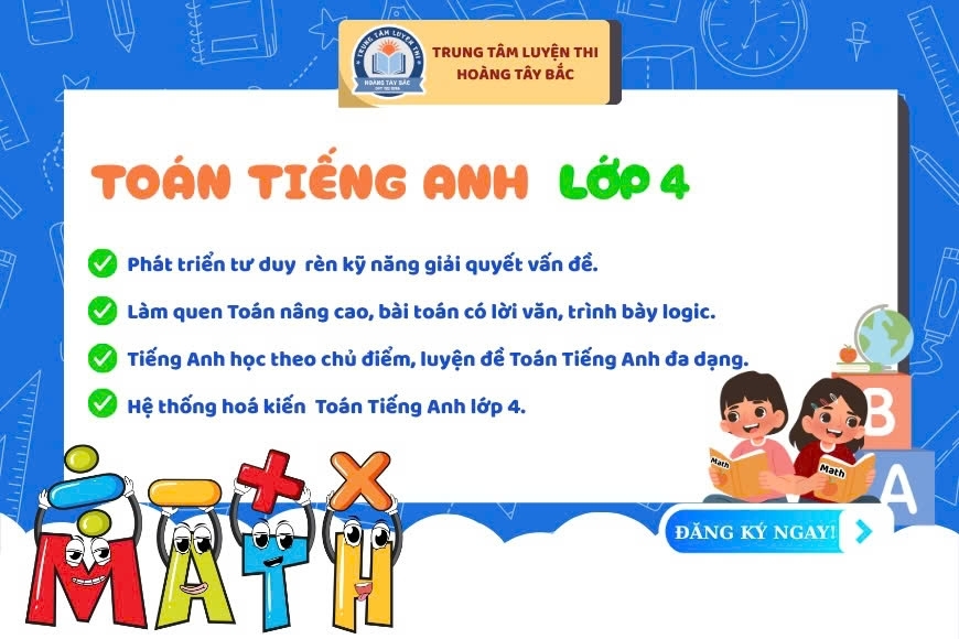 Toán tiếng anh lớp 4